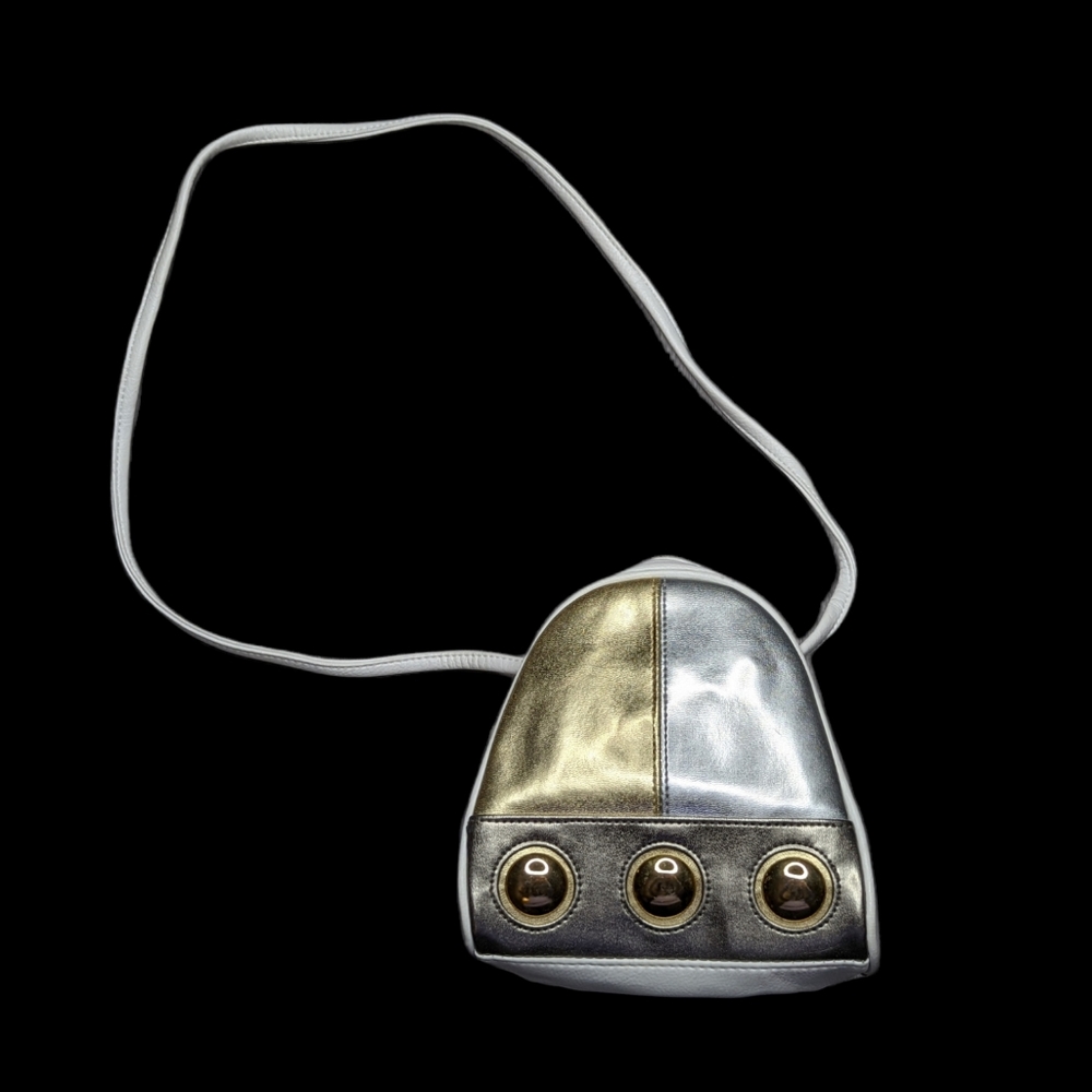 Jackson Gold/White/Silver Faux Leather Small Purse